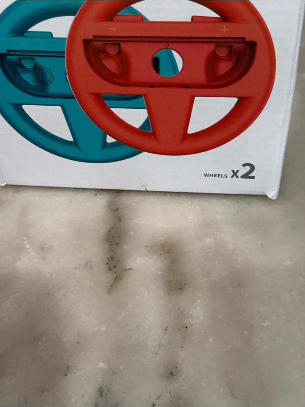Kids Racing Wheel Pair - Red and Teal